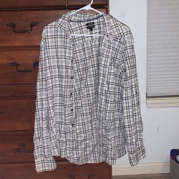Apt 9 White and Gray Flannel - Picture 1 of 2